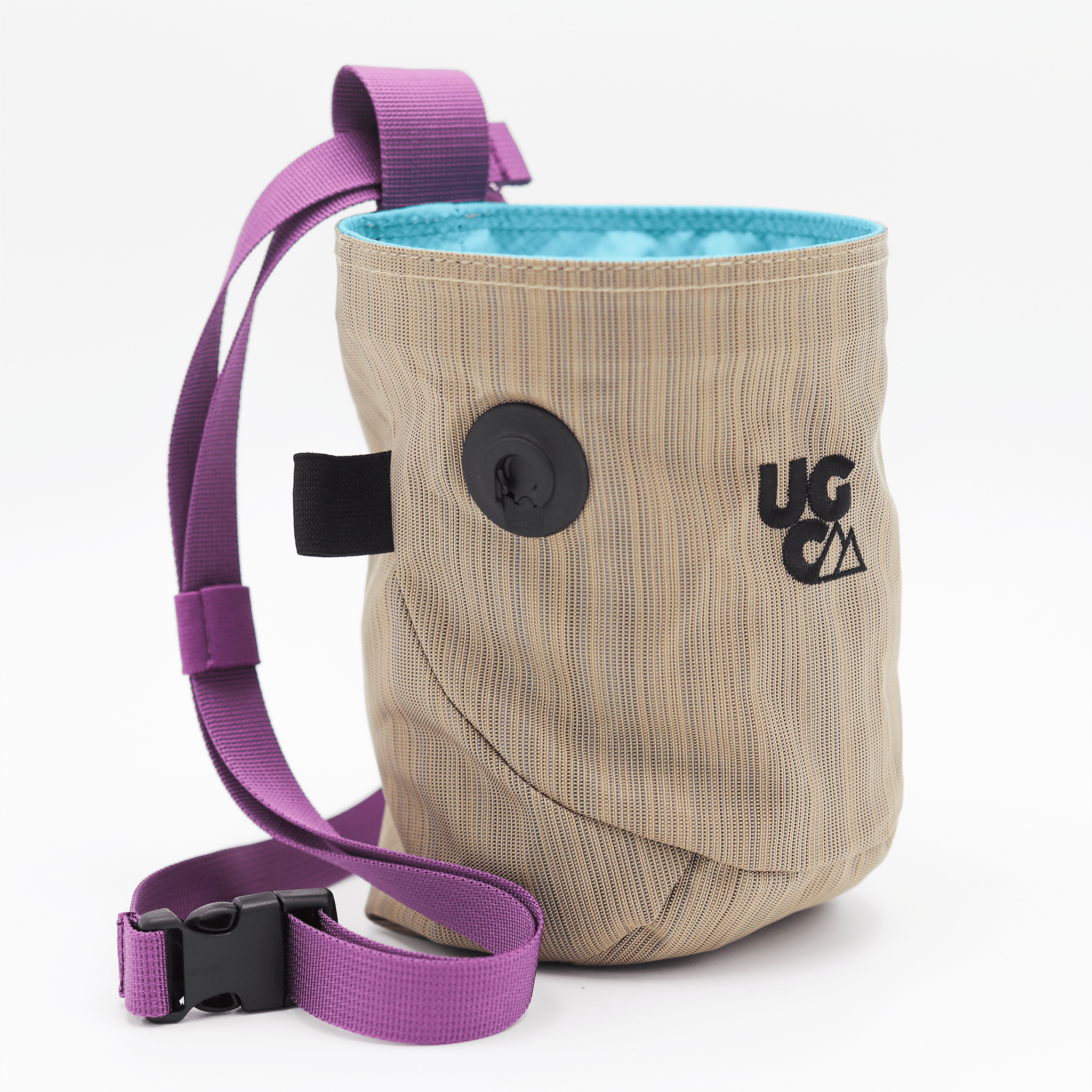 Tan and Purple Underground Climbing Chalk Bag